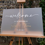 Frosted Luxury Signature Wedding Welcome Sign