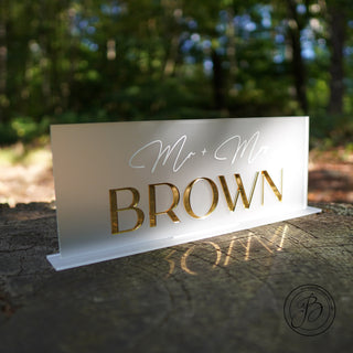 Rectangle Wedding Table Top Sign