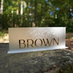 Rectangle Wedding Table Top Sign